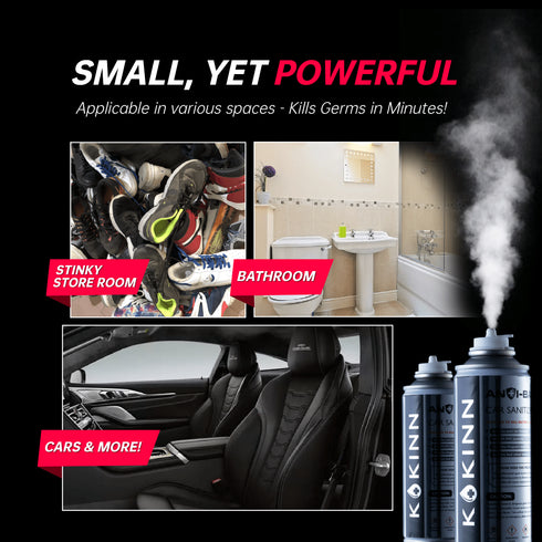 KOKINN Car Anti-Bacterial Sanitizer Spray Disinfectant Kills 99.99% Germs Bacteria Antibac